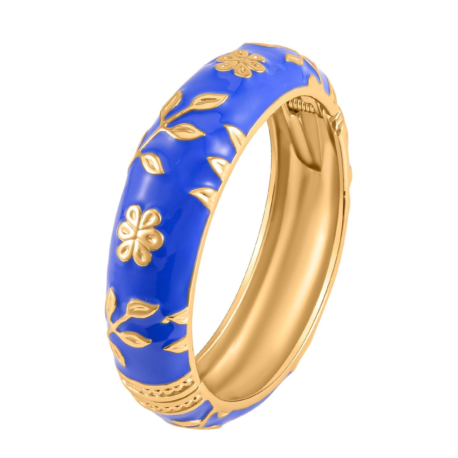 Emaillierter Armreif, ca. 19 cm, blau