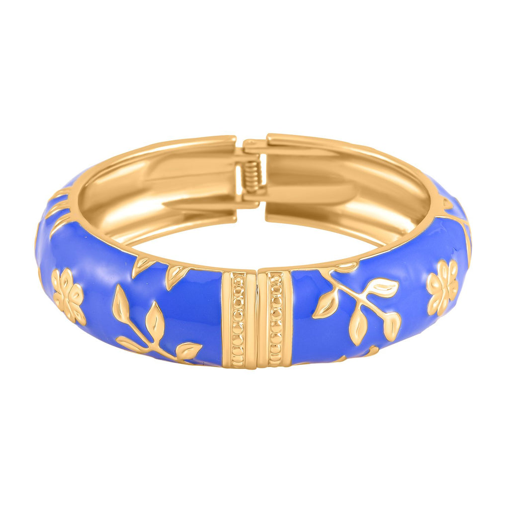 Emaillierter Armreif, ca. 19 cm, blau