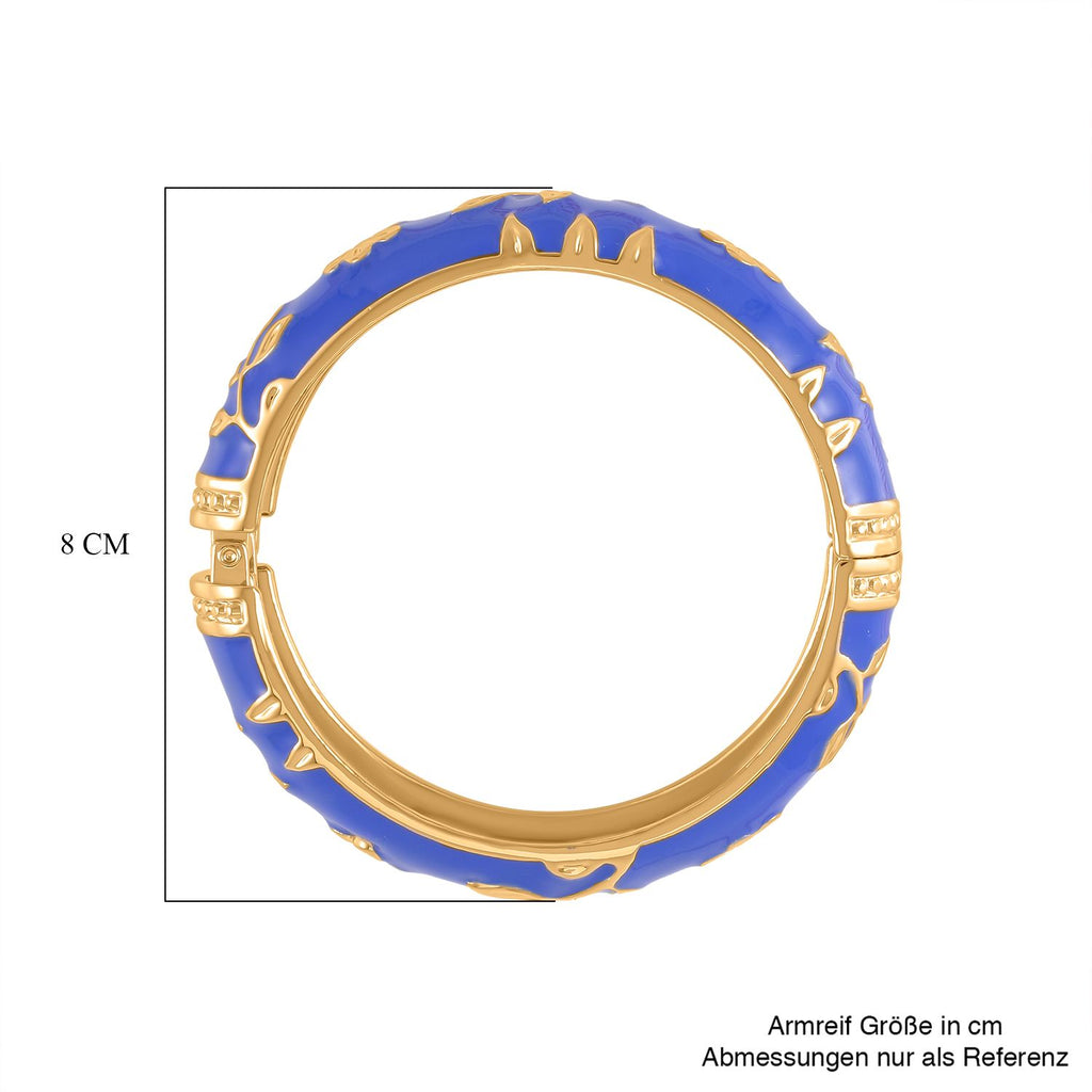 Emaillierter Armreif, ca. 19 cm, blau
