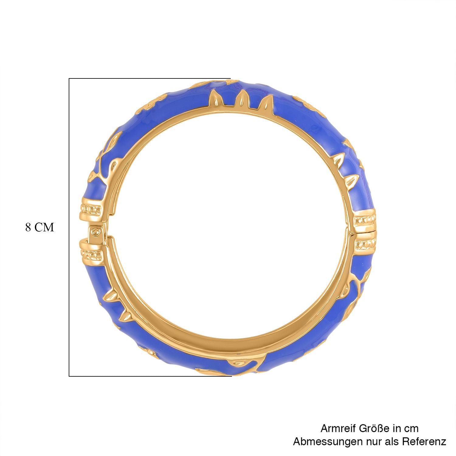 Emaillierter Armreif, ca. 19 cm, blau