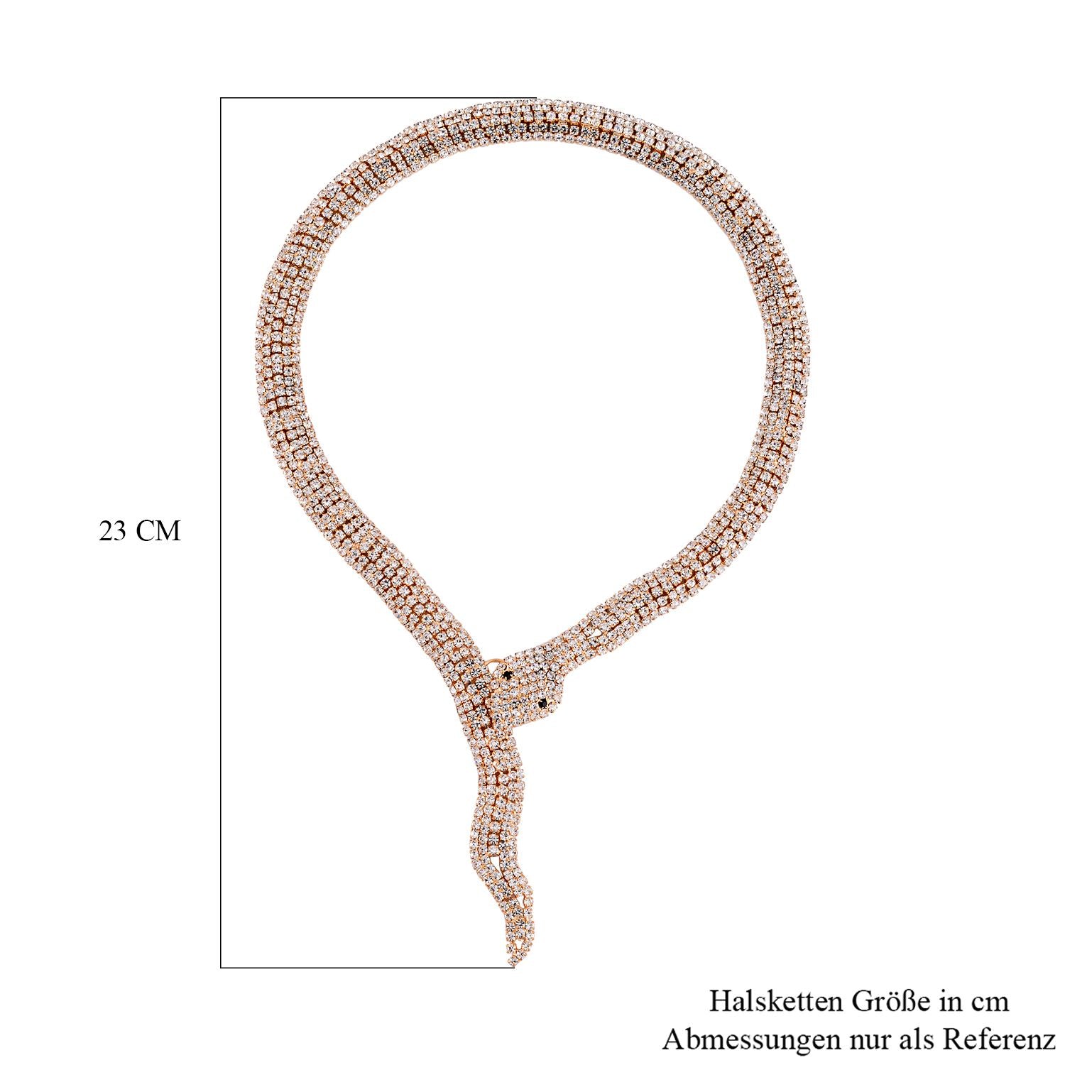 Schwarzer Kristall, Weißer Kristall Halskette ca. 45 cm Reines Messing