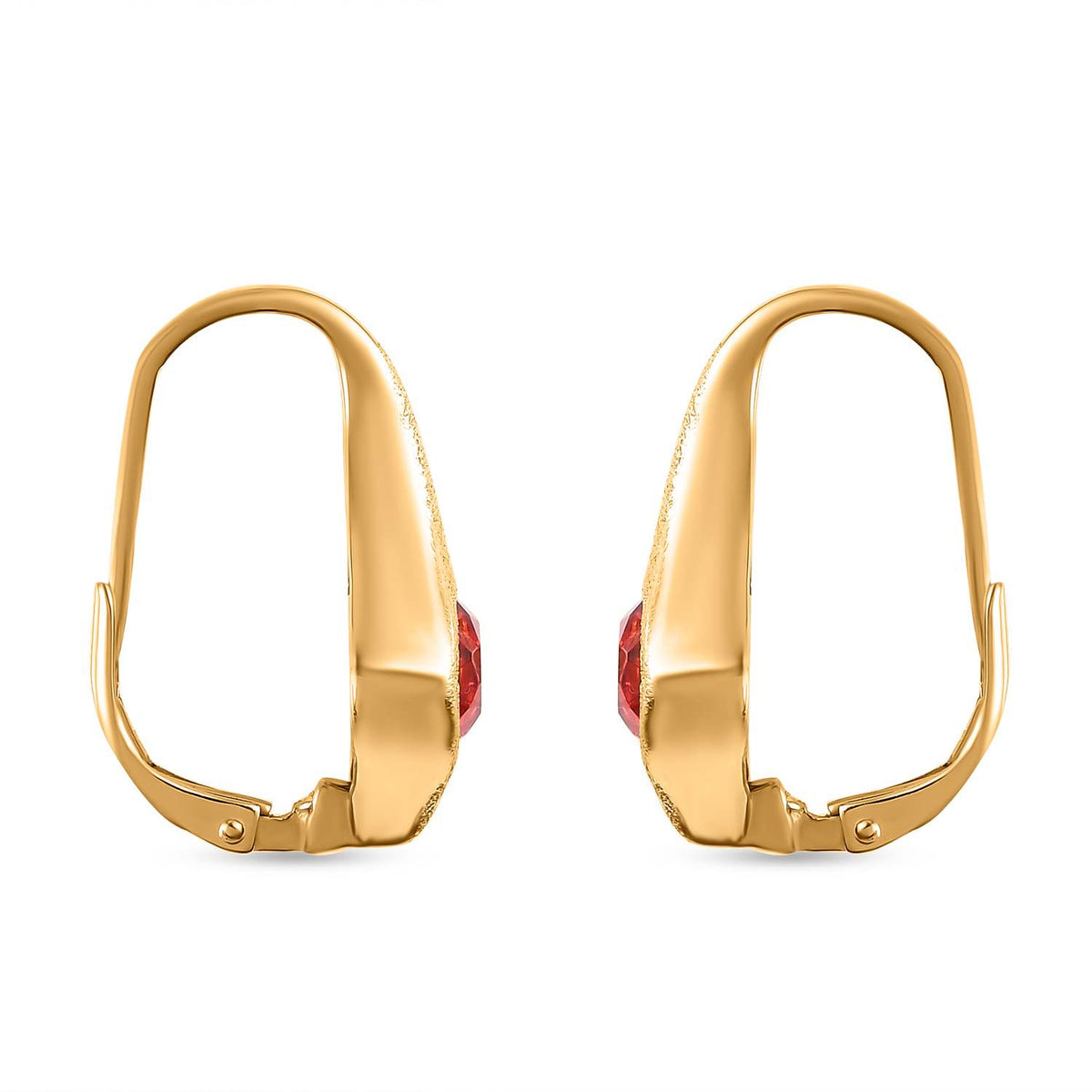 Sunset Quarz Triplette Ohrringe, 925 Silber Gelbgold Vermeil, ca. 2.93 ct