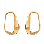 Sunset Quarz Triplette Ohrringe, 925 Silber Gelbgold Vermeil, ca. 2.93 ct