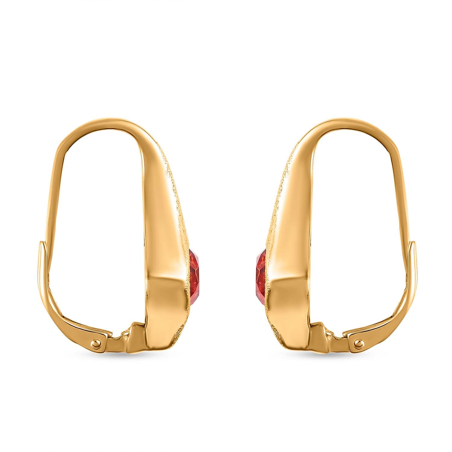 Sunset Quarz Triplette Ohrringe, 925 Silber Gelbgold Vermeil, ca. 2.93 ct