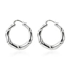 Silberhauch Kollektion - Elektroform Ohrringe, 925 Silber ca. 7,12g