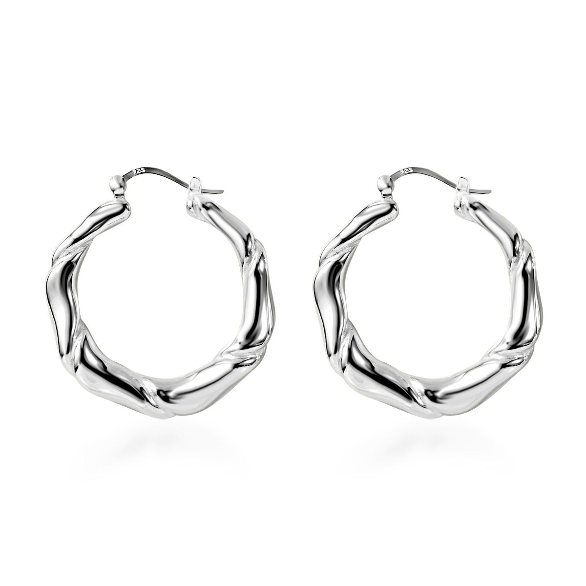 Silberhauch Kollektion - Elektroform Ohrringe, 925 Silber ca. 7,12g