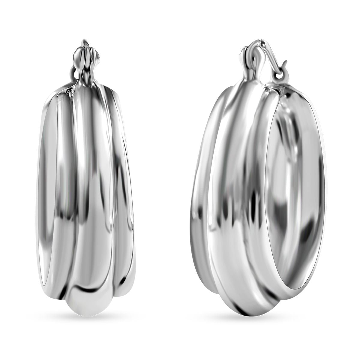 Silberhauch Kollektion - Elektroform Ohrringe, 925 Silber ca. 6,72g