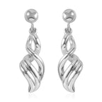 Silberhauch Kollektion - Elektroform Ohrringe, 925 Silber ca. 7,81g