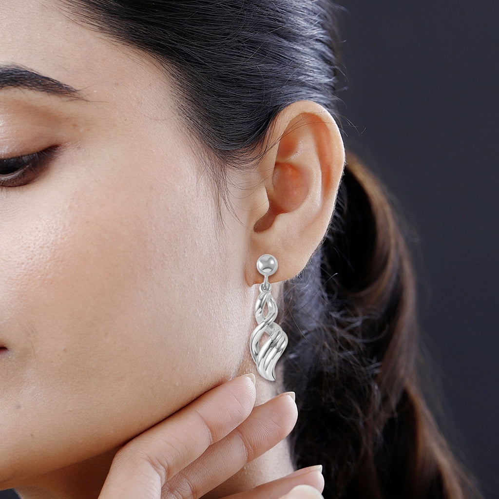 Silberhauch Kollektion - Elektroform Ohrringe, 925 Silber ca. 7,81g