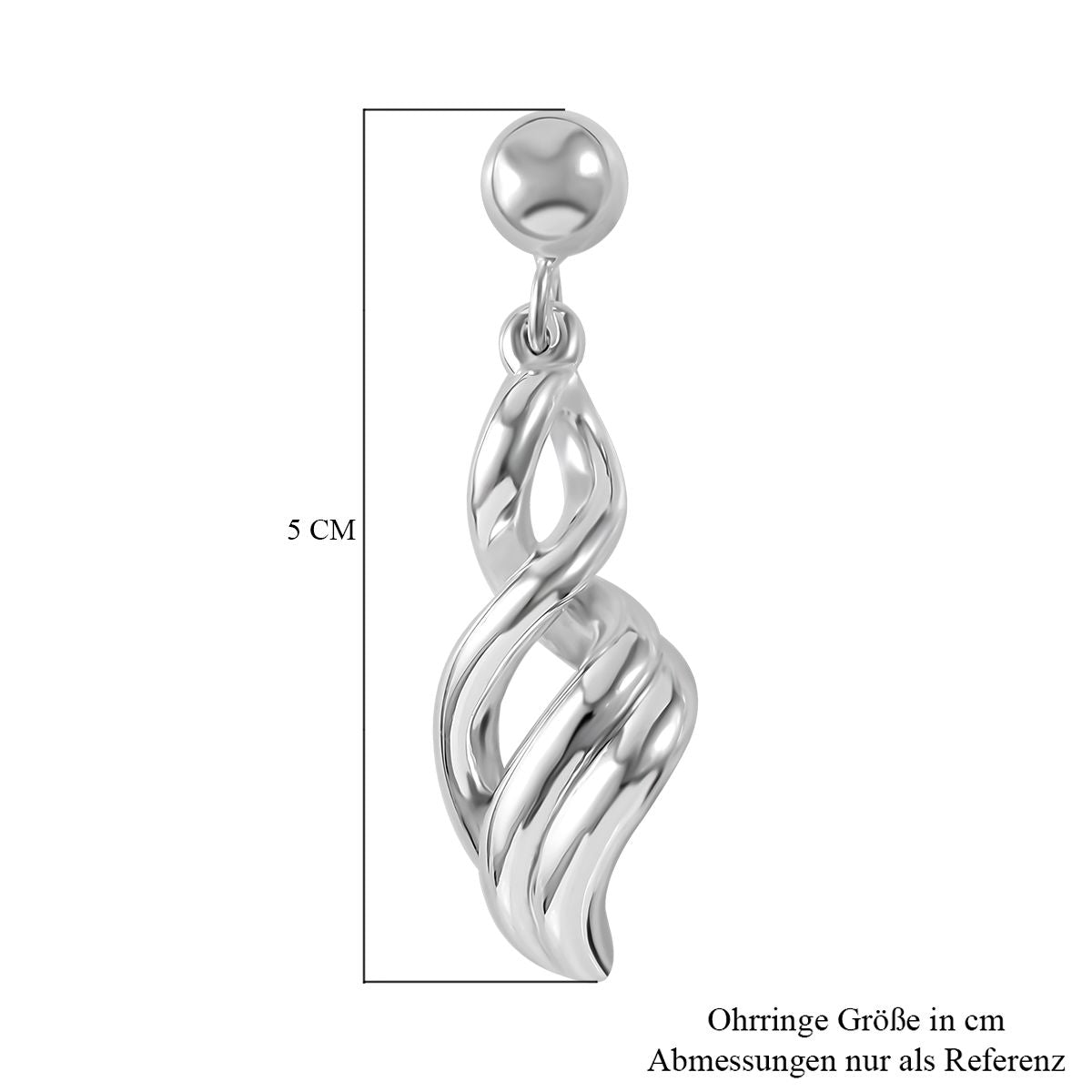 Silberhauch Kollektion - Elektroform Ohrringe, 925 Silber ca. 7,81g