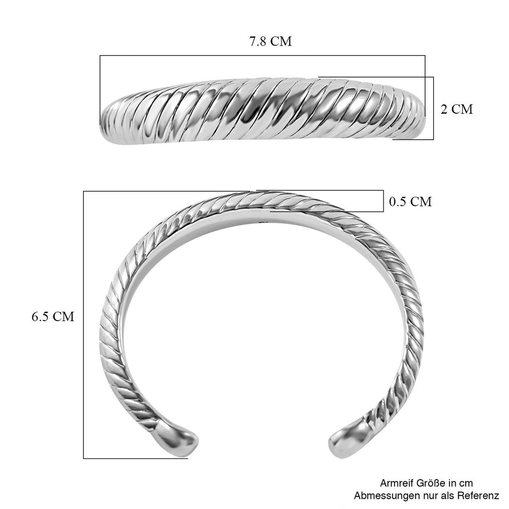 Silberhauch Kollektion - Elektroform Armreif, 925 Silber ca. 19 cm ca. 13,87g