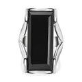Schwarzer Spinell Ring, platiniert (Größe 16.00) ca. 33.51 ct