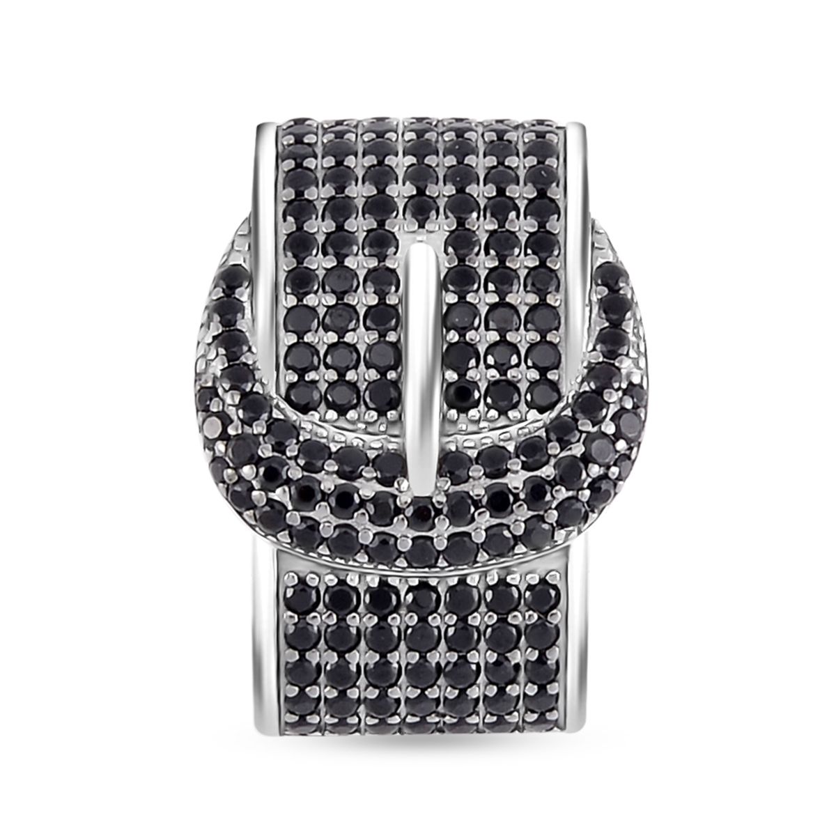 Schwarzer Spinell Anhänger, 925 Silber, ca. 1.17 ct