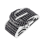Schwarzer Spinell Anhänger, 925 Silber, ca. 1.17 ct