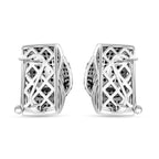 Schwarzer Spinell Ohrringe, 925 Silber, ca. 2.11 ct