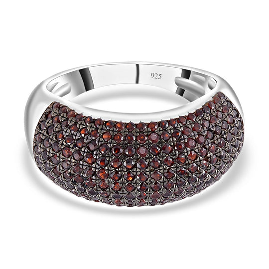Natürlicher Mosambik Granat Ring, 925 Silber, (Größe 17.00) ca. 2.56 ct
