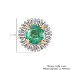 AAA Kagem Sambischer Smaragd, Weißer Diamant Ohrringe 585 Gold ca. 1.17 ct