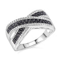 Schwarzer Spinell Ring, 925 Silber, (Größe 16.00) ca. 0.30 ct