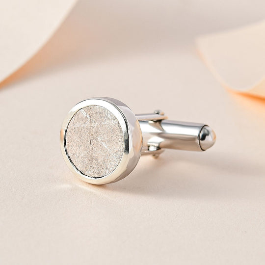 Muonionalusta Meteorit Schmuck Zubehör, 925 Silber rhodiniert, ca. 8.85 ct