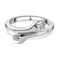 Weißer Diamant Ring, 925 Silber platiniert (Größe 16.00) ca.