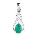 Smaragd Quarz Triplett Anhänge - 1,64 ct.