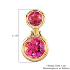Sunset Quarz Triplette Ohrringe, 925 Silber Gelbgold Vermeil, ca. 6.89 ct