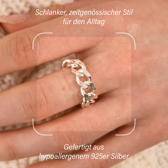 925 Silber Ring, (Größe 21.00) ca. 7,53g