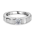 EF Moissanit Ring in rhodiniertem Silber - 0,51 ct.