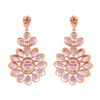AA Rose De France Amethyst Ohrringe 925 Silber Roségold Vermeil ca. 25,62 ct.