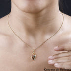 Mehrfarbiger-Turmalin Anhänger, 925 Silber vergoldet, ca. 0.71 ct