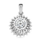 Moissanit Anhänger, 925 Silber platiniert, ca. 3.86 ct