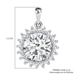 Moissanit Anhänger, 925 Silber platiniert, ca. 3.86 ct
