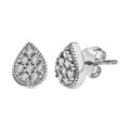 Weißer Diamant P3 Ohrringe 925 Silber rhodiniert ca. 0,05 ct.