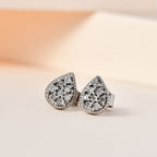 Weißer Diamant P3 Ohrringe 925 Silber rhodiniert ca. 0,05 ct.