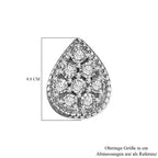 Weißer Diamant P3 Ohrringe 925 Silber rhodiniert ca. 0,05 ct.