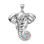 AA Natürlicher, äthiopischer Welo Opal Anhänger 925 Silber ca. 0,44 ct.