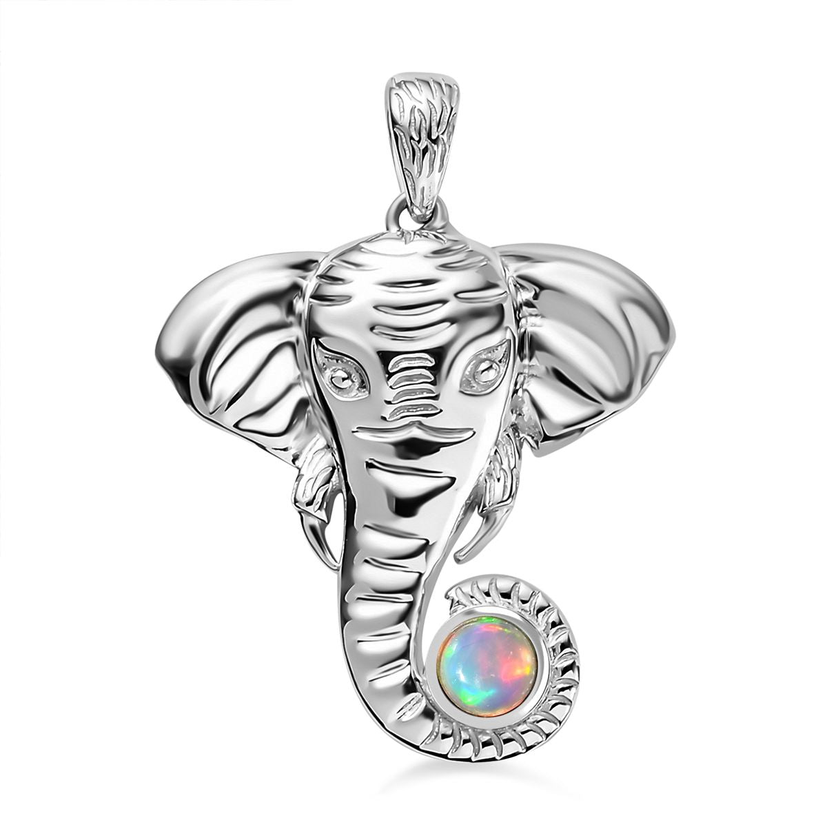 AA Natürlicher, äthiopischer Welo Opal Anhänger 925 Silber ca. 0,44 ct.