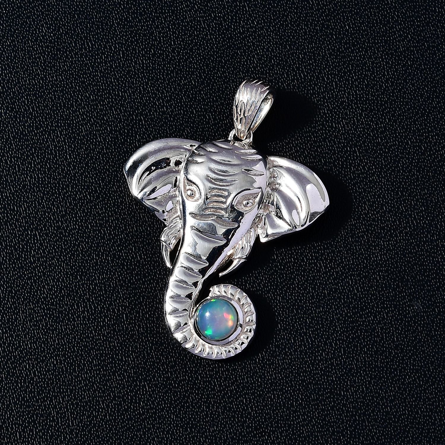 AA Natürlicher, äthiopischer Welo Opal Anhänger 925 Silber ca. 0,44 ct.