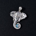 AA Natürlicher, äthiopischer Welo Opal Anhänger 925 Silber ca. 0,44 ct.