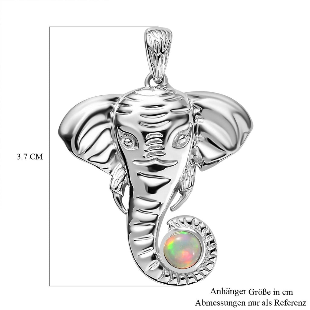 AA Natürlicher, äthiopischer Welo Opal Anhänger 925 Silber ca. 0,44 ct.