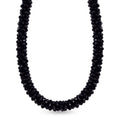 Weißer Kristall, Schwarzer Kristall Halskette ca. 50 cm