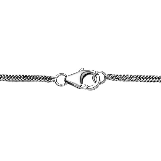 Lapislazuli Halskette, ca. 45 cm, 925 Silber platiniert, ca. 24.13 ct