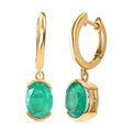 Smaragd Triplett Quarz Ohrringe - 4,44 ct.