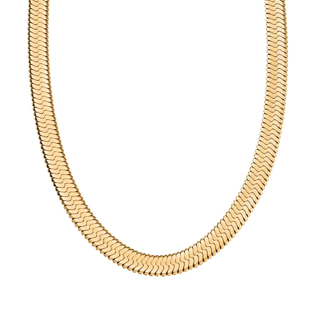 Halskette , Reiner Edelstahl, ca. 50 cm, ca. 26,50g, goldfarben