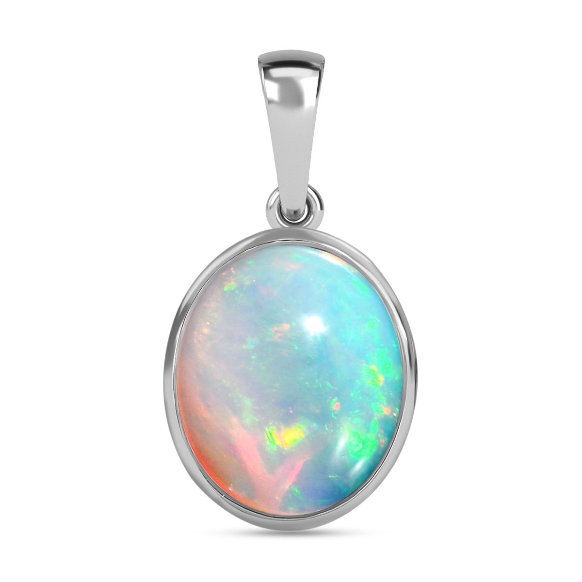 RHAPSODY - AAAA Natürlicher, äthiopischer Welo Opal Anhänger, 950 Platin, ca. 3.16 ct