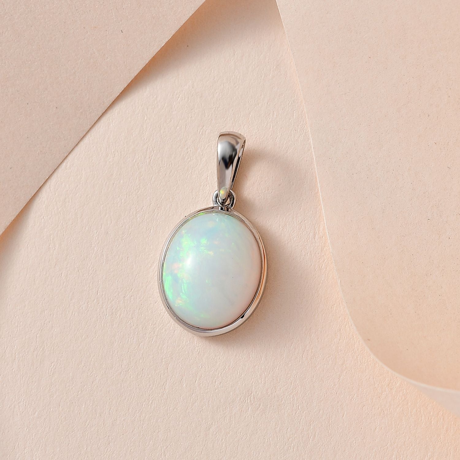 RHAPSODY - AAAA Natürlicher, äthiopischer Welo Opal Anhänger, 950 Platin, ca. 3.16 ct