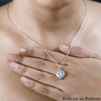 Moissanit Anhänger, 925 Silber platiniert ca. 3.79 ct