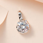 Moissanit Anhänger, 925 Silber platiniert ca. 3.79 ct