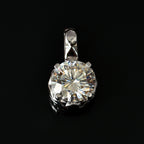 Moissanit Anhänger, 925 Silber platiniert ca. 3.79 ct