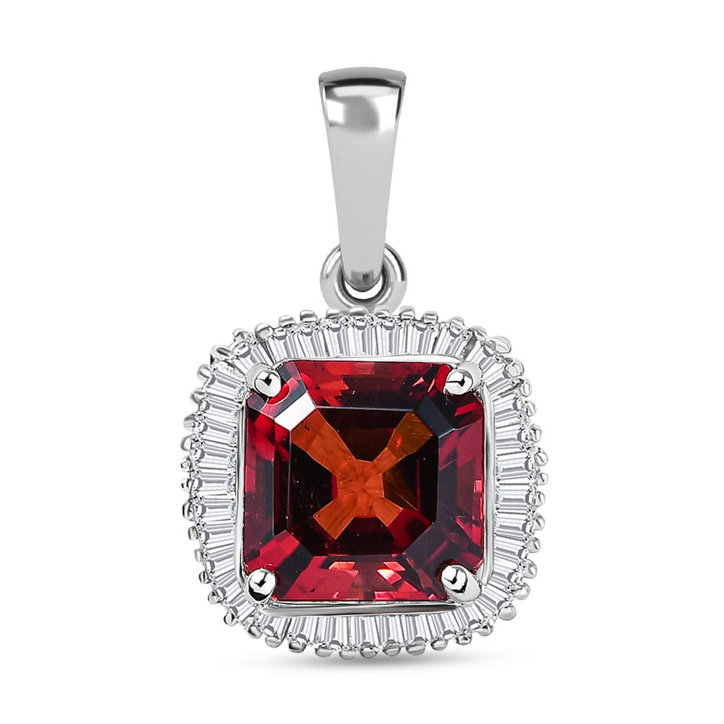 Rhapsody AAAA Rubellit, Weißer Diamant VS-EF Anhänger, 950 Platin, ca. 2.24 ct